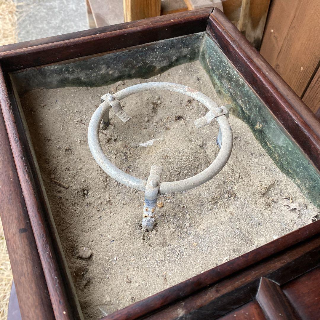 長火鉢　箱火鉢　小型　アンティーク　煙管　骨董