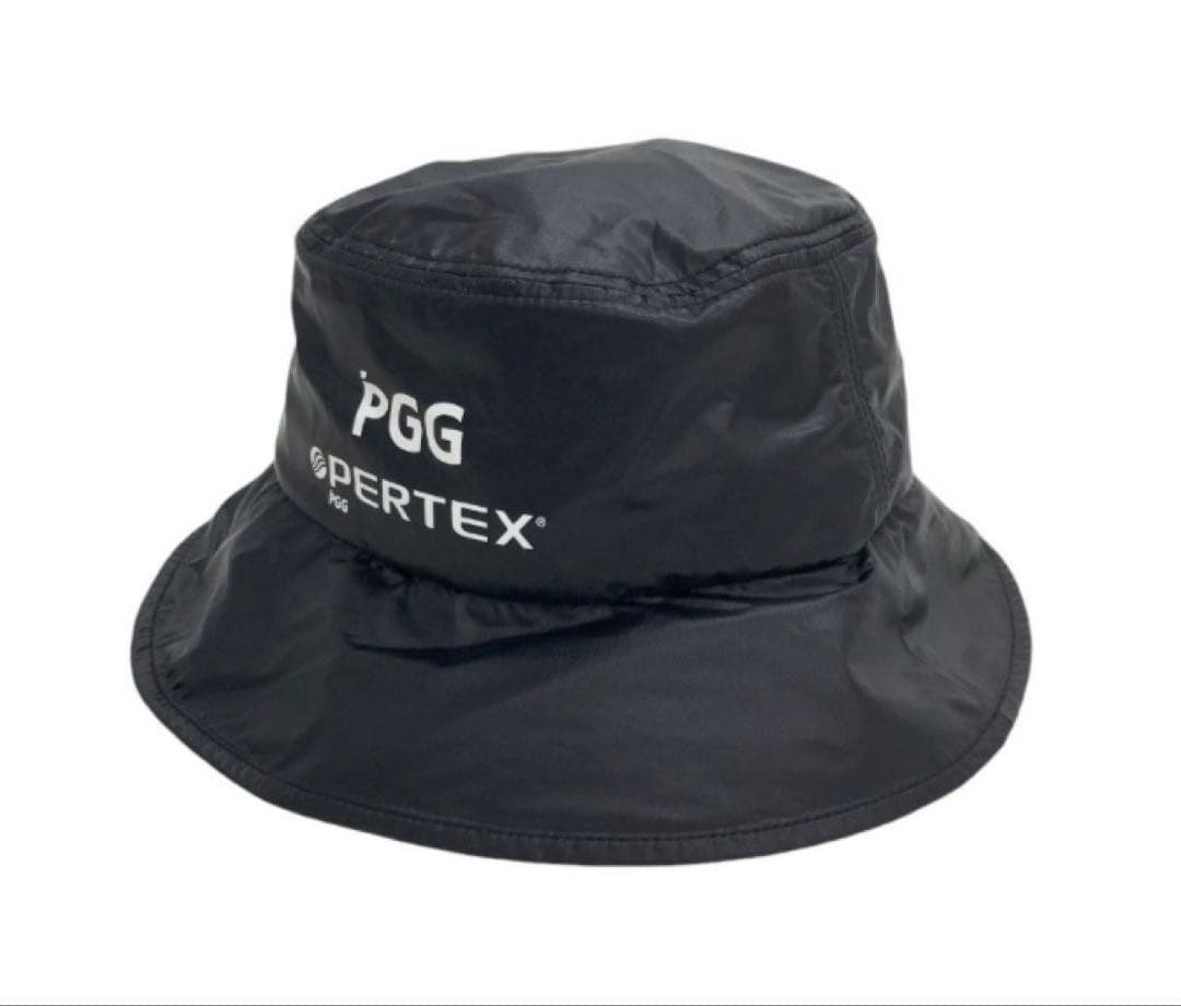 新品 パーリーゲイツ PGG PERTEX二層ハット 黒 男女兼用モデル