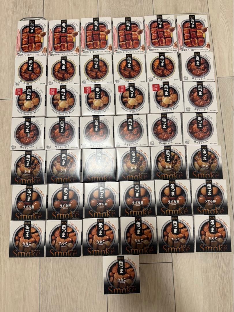 缶つま　43個 セット　スモーク　缶詰　高級　魚　貝　肉　蛸　K&K