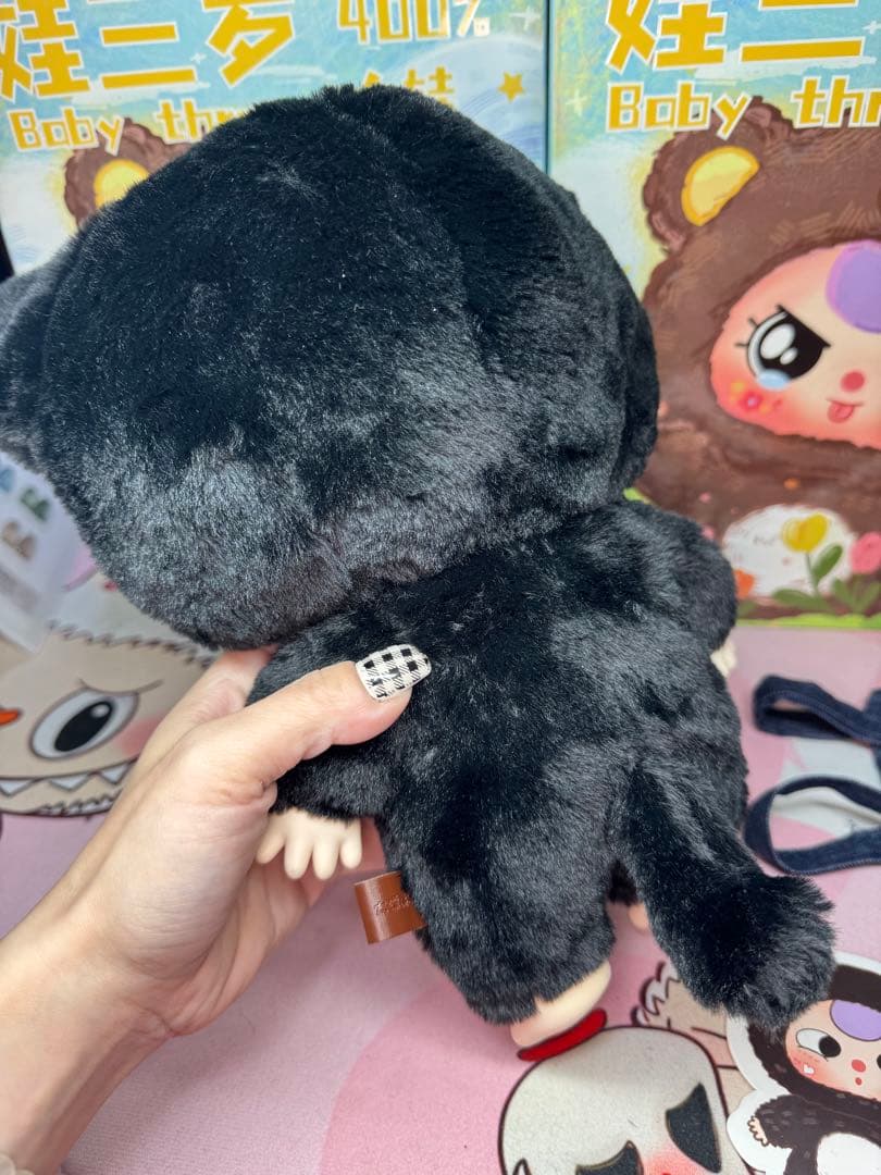 115. babythree big400%体　限定　海外ドール　黒猫　新品
