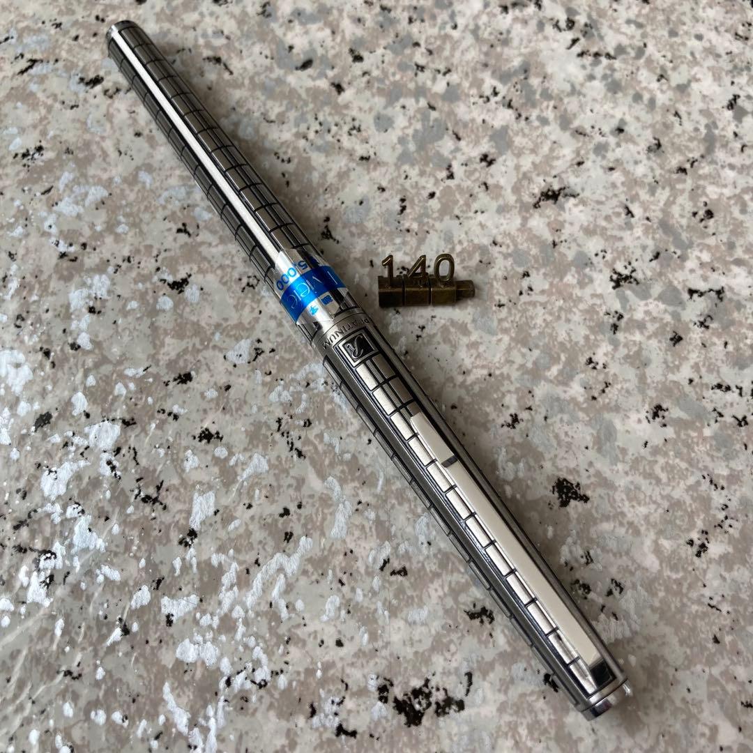 #140 オーバーホール済み 万年筆 PLATINUM 蝕刻 ロング 14k