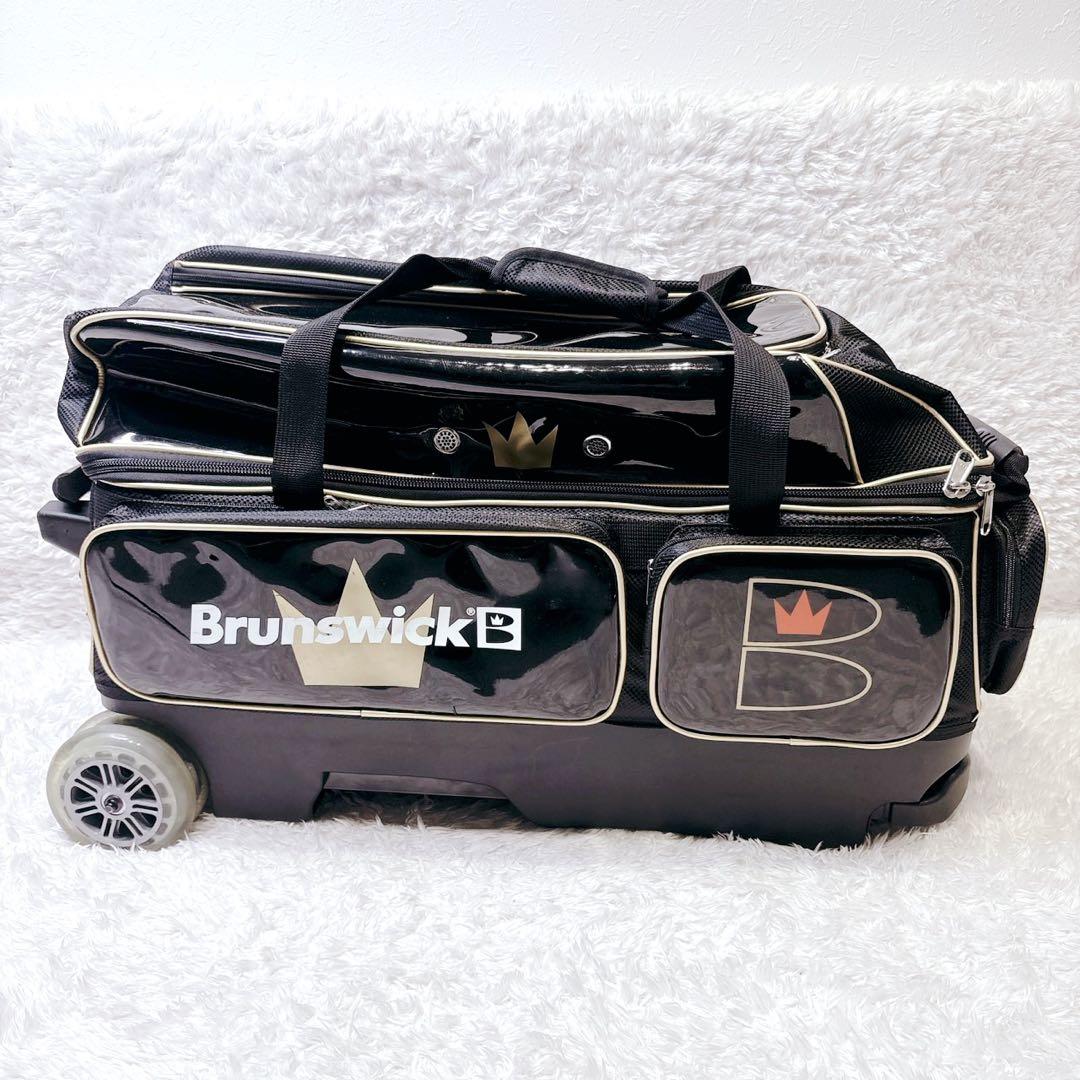 Brunswick 3個用 キャディタイプ ボウリング バッグ キャスター