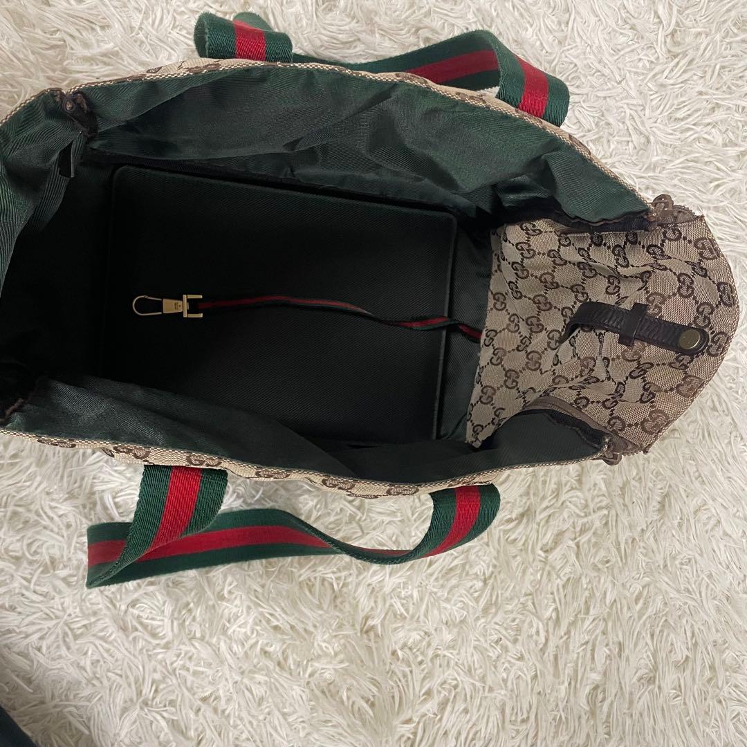 GUCCI グッチ ドッグキャリーバッグ シェリーライン GG柄