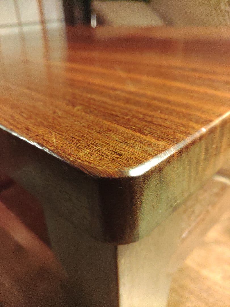 希少　机　テーブル　文机　無垢　座卓　 彫刻　レトロ　アンティーク　ヴィンテージ