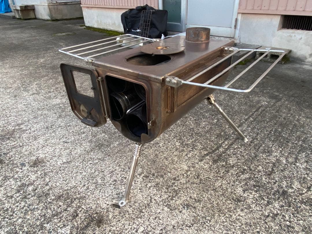 テンマクデザイン ウッドストーブサイドヴュー【L】収納ケース、煙突ガード付き