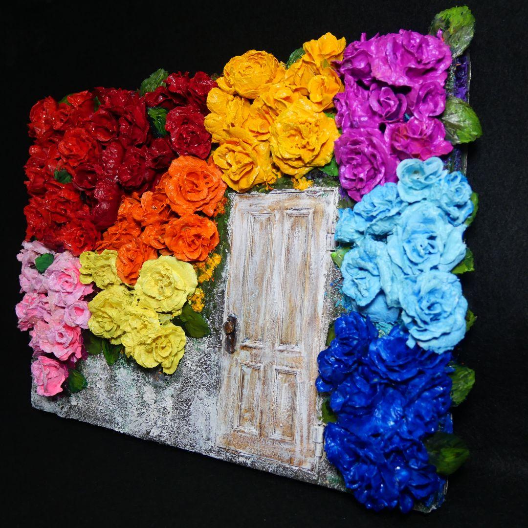 油絵 油彩 油彩画 絵 絵画【扉の先の世界】