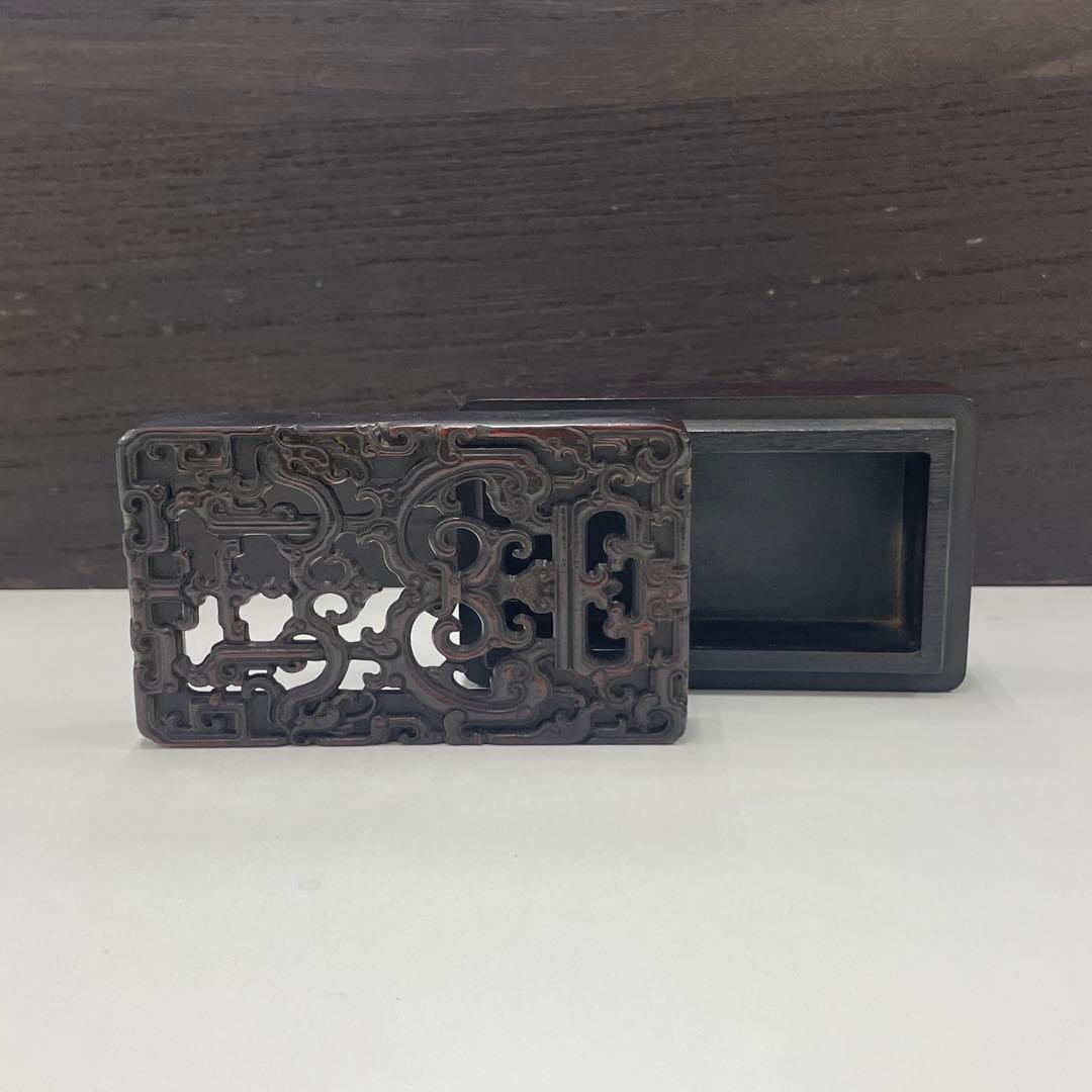 極細工 古美術 書道具 中国 時代物 小物入 香炉