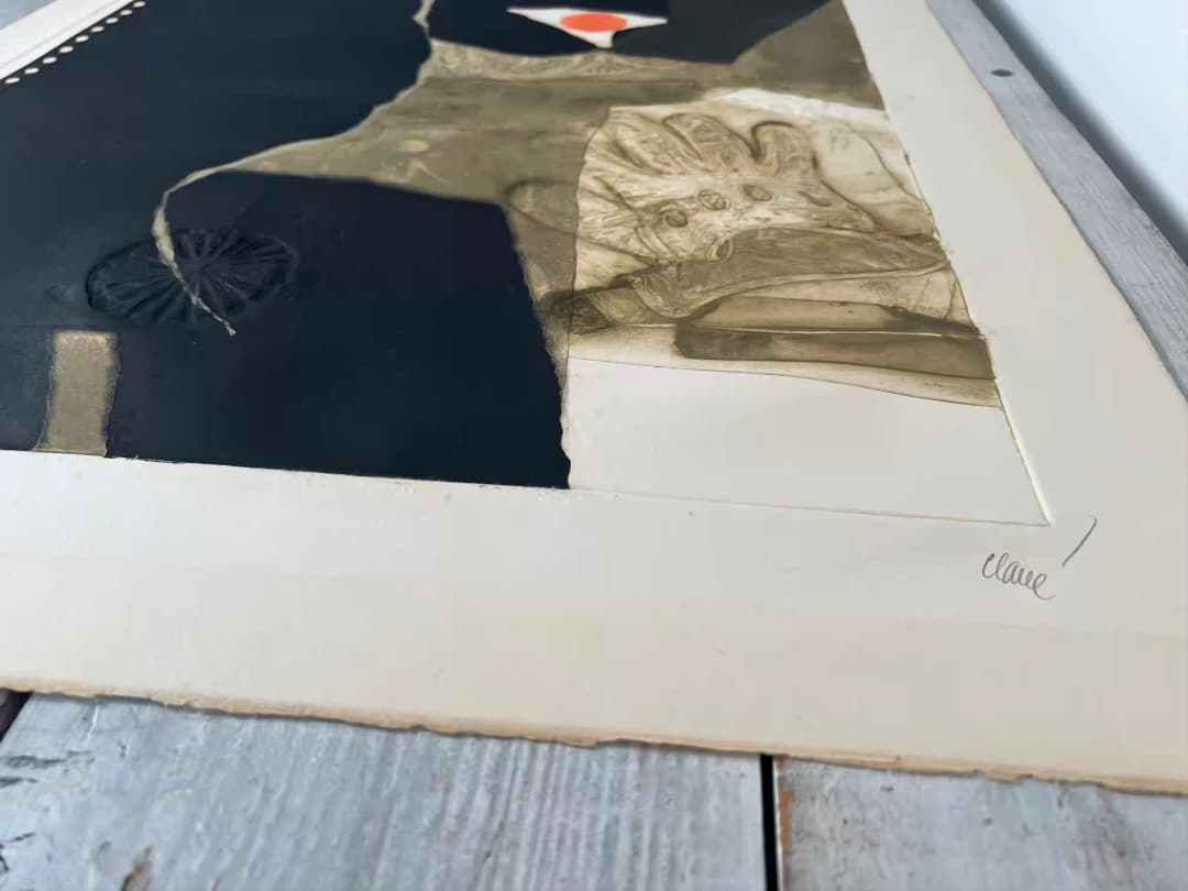 【希少】アントニー・クラーベ② 「赤い点のついた手袋」カーボンランダム/エンボス