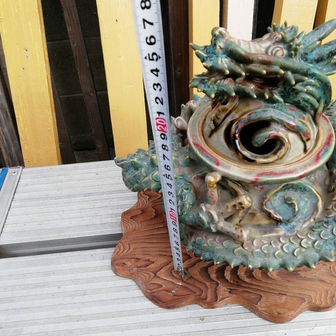 山岡徹山龍登窯香呂の陶器彫刻 装飾品、上野焼香春焼き工芸品、華道仏教、お寺、骨董