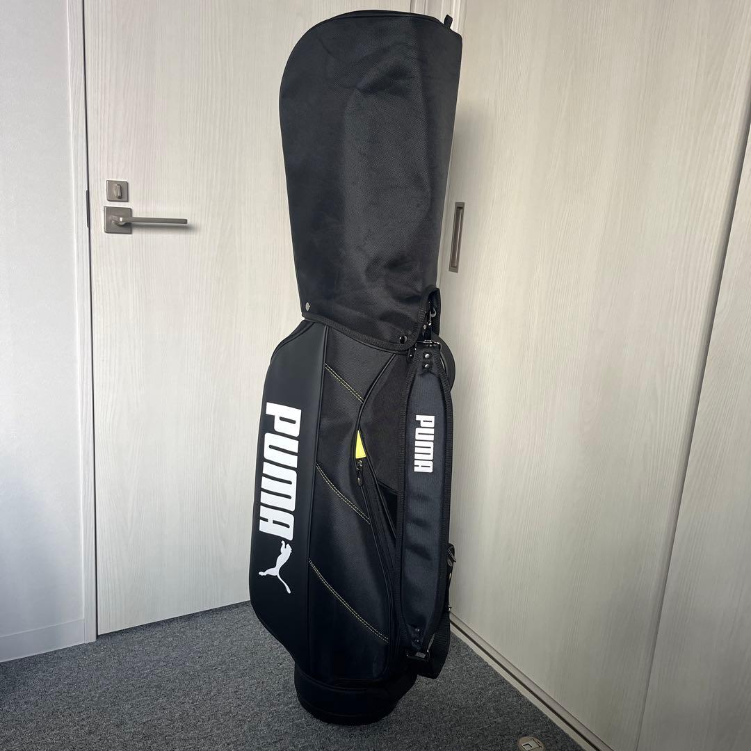 PUMA 黒 キャディバッグ 多機能ポケット付き
