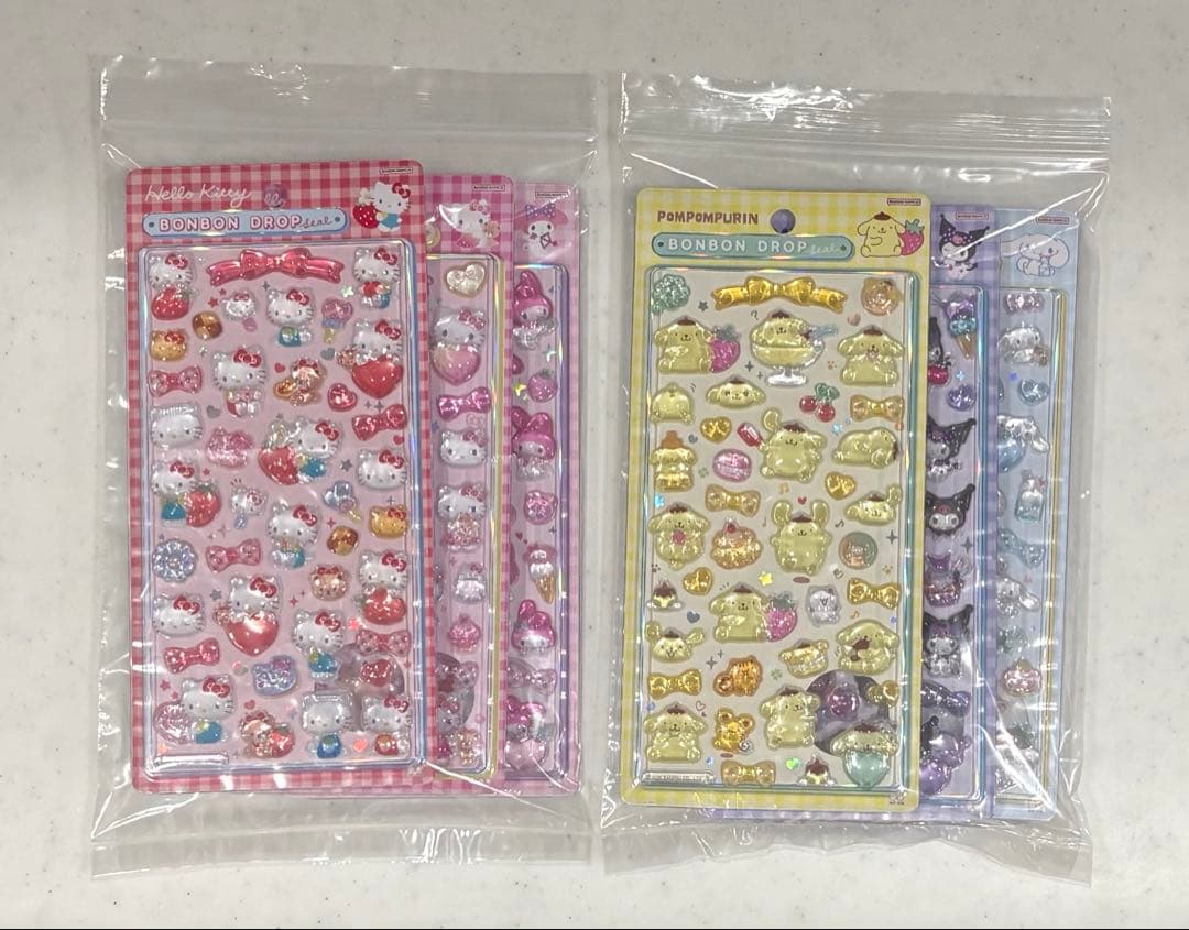 【正規品】ボンボンドロップシール☆第2弾☆サンリオ☆6枚セット