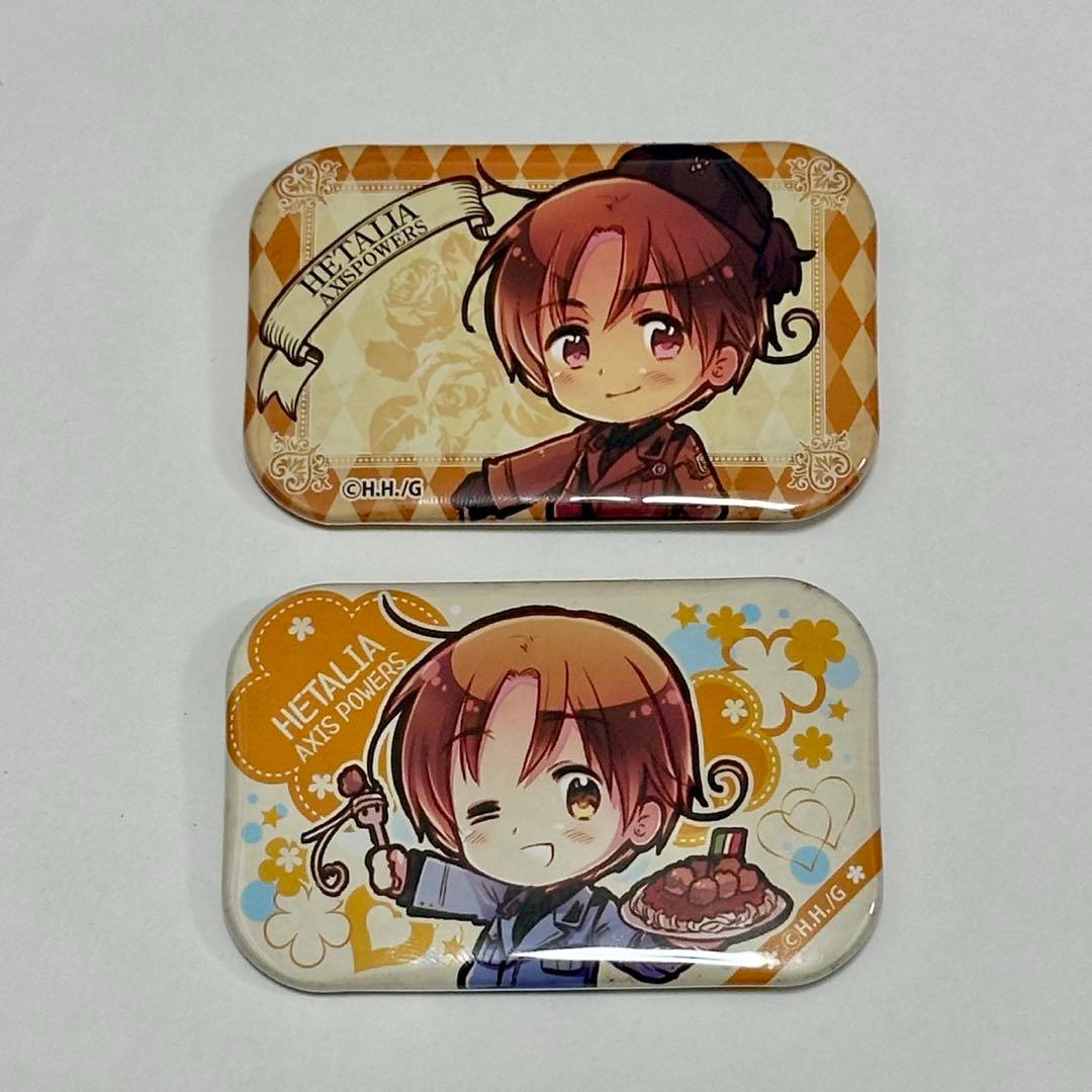 ヘタリア よこ長缶バッジ イタリア(アナザー)2個セット　原作絵