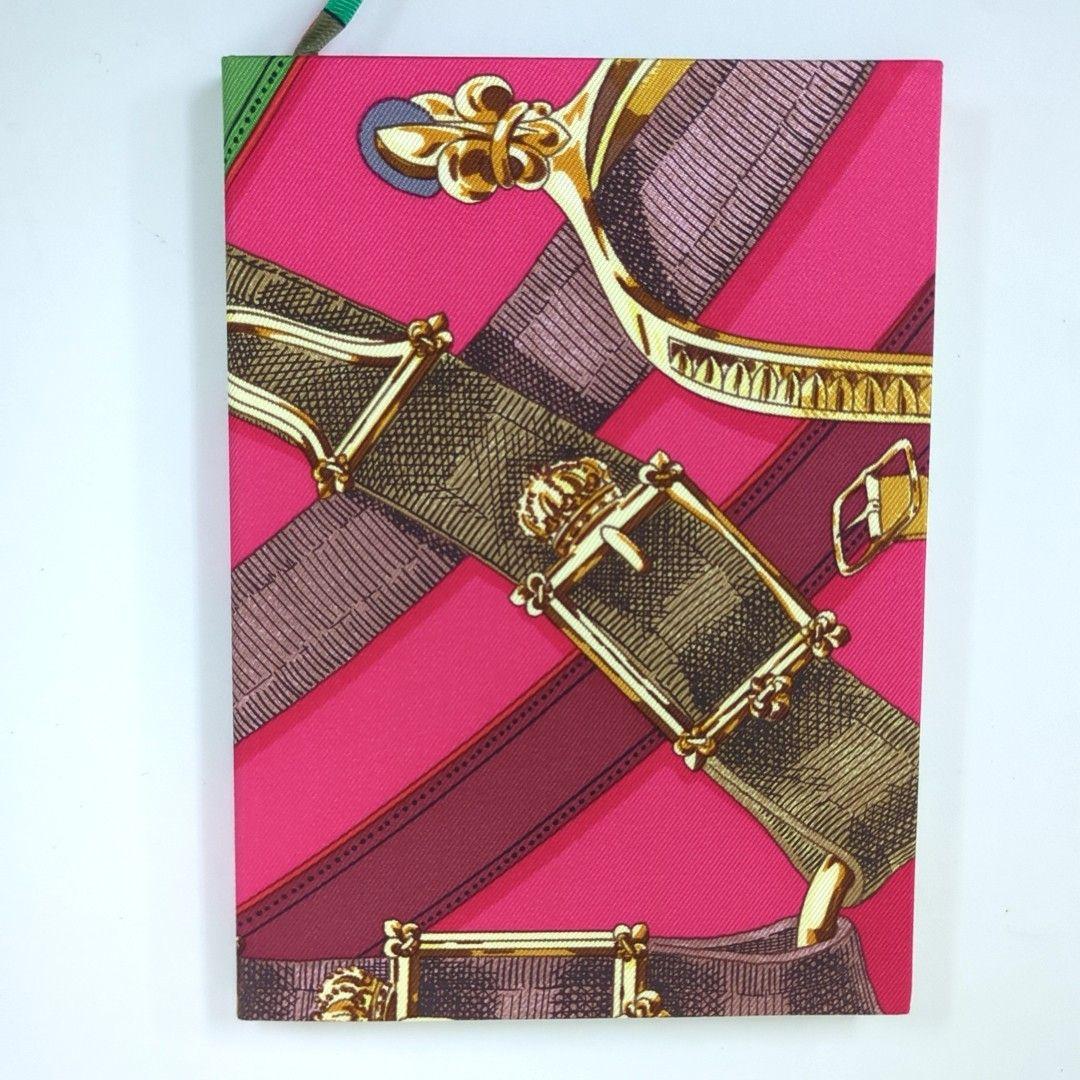 エルメス ベルトデザイン ノートブック メモ帳 ピンク カーキ ブルー【美品】