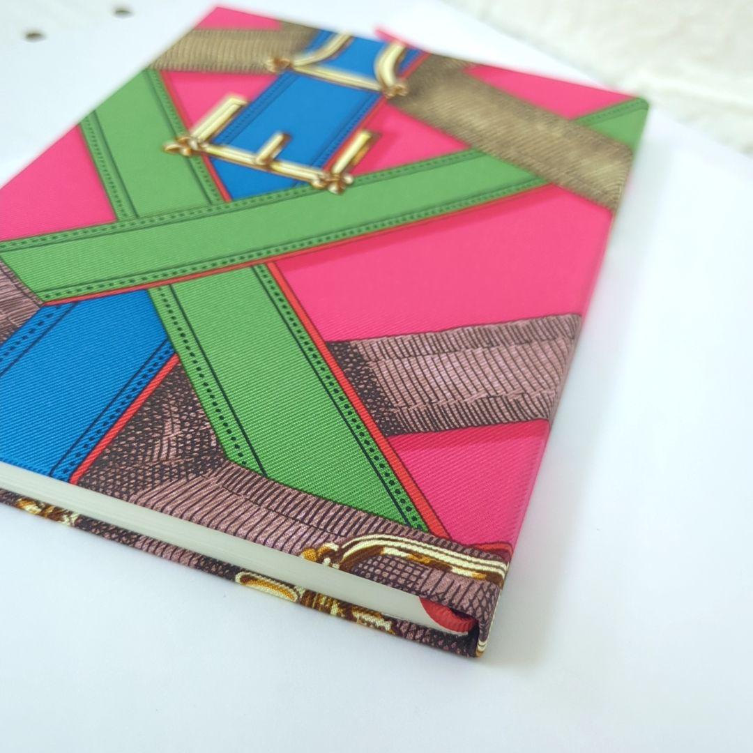 エルメス ベルトデザイン ノートブック メモ帳 ピンク カーキ ブルー【美品】