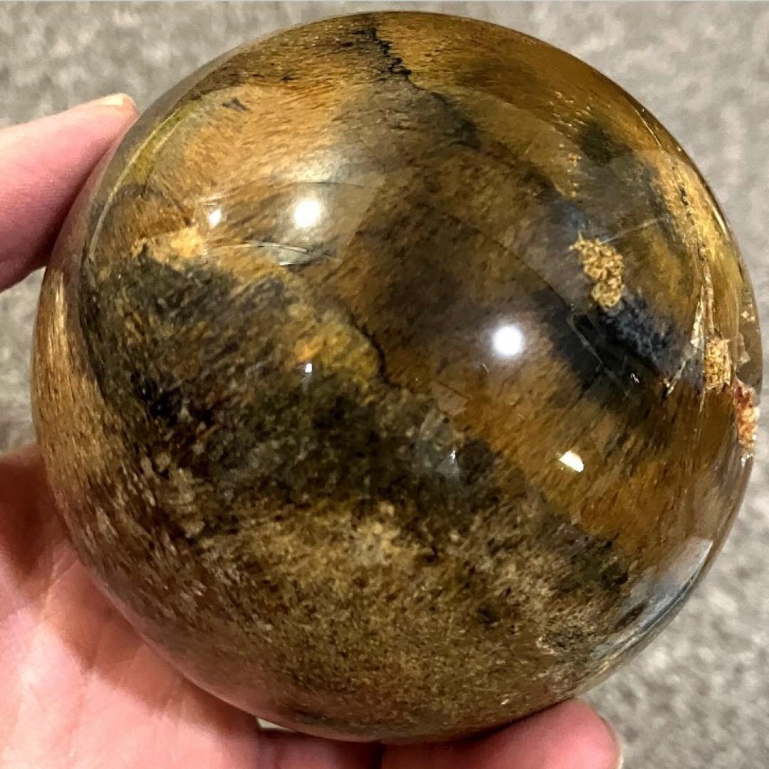 超特大　83mm ゴールドルチルクォーツ　金針水晶　パワーストーン