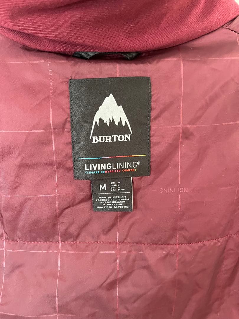 BURTON LIVINGLINING ジャケット M バーガンディ