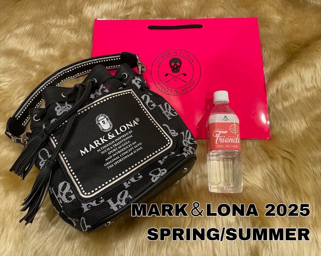 良品✦マークアンドロナ★25年春夏メッシュゴルフラウンドカートバッグ✦ブラック