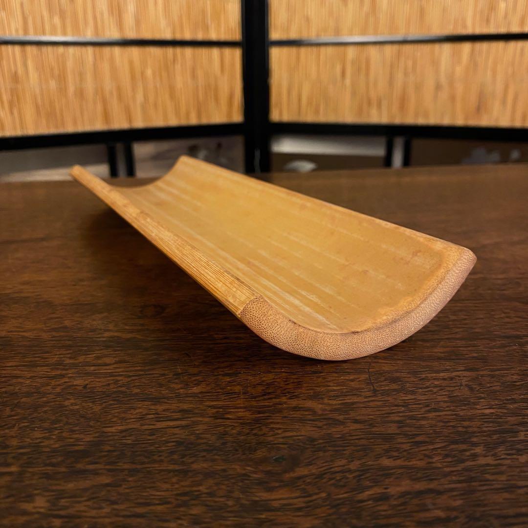 竹 茶则 茶道具　骨董　竹製品　彫刻