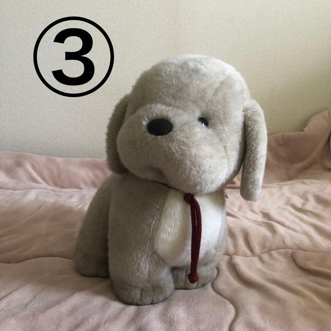 昭和レトロ　ヴィンテージ うめ吉　お座りポーズ　ぬいぐるみ　4コセット 中古品