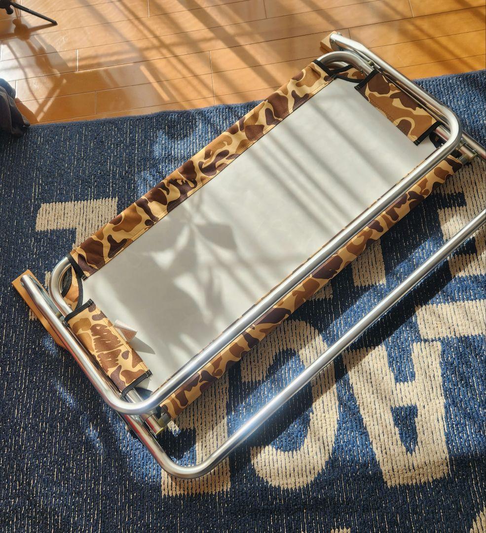 キャプテンスタッグ　キャンプアウト　ベンチ　カモ柄