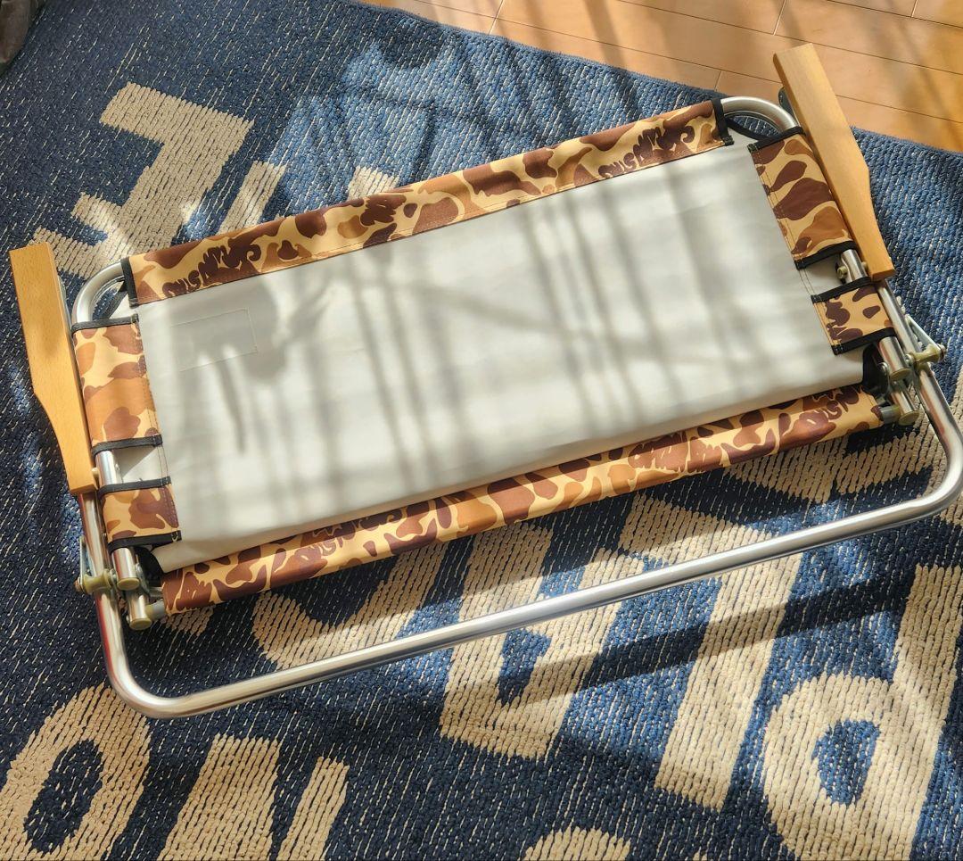 キャプテンスタッグ　キャンプアウト　ベンチ　カモ柄