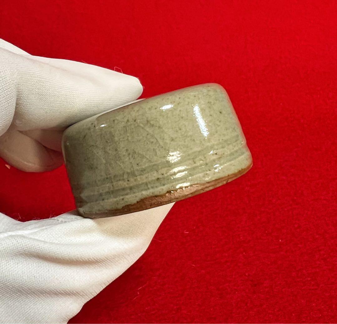 古美術 肥後銘陶 八代焼 高田焼 茶入 茶道具 箱付き 古道具　コレクション