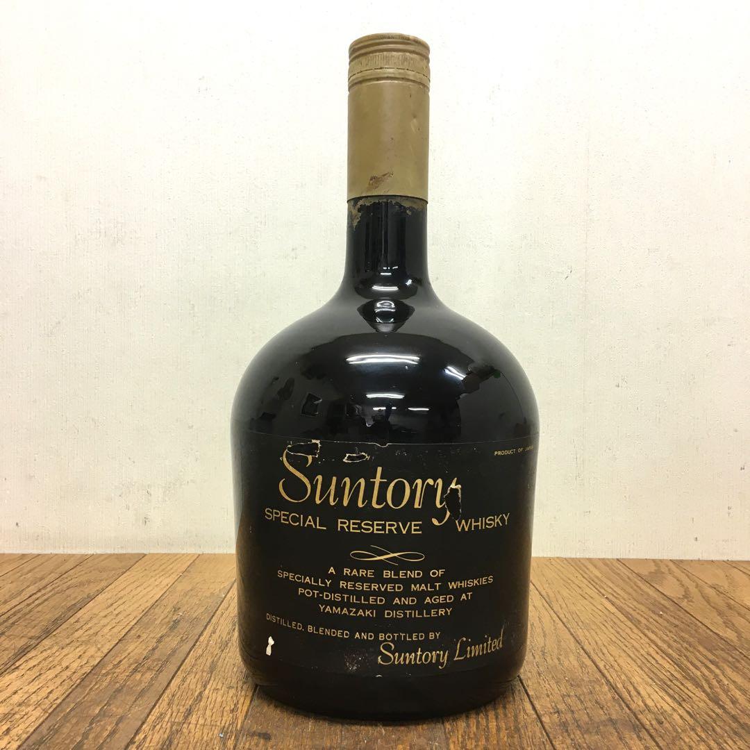 未開栓/サントリーリザーブ/特大ボトル/オブジェ/台座付き/ウイスキー/飾り