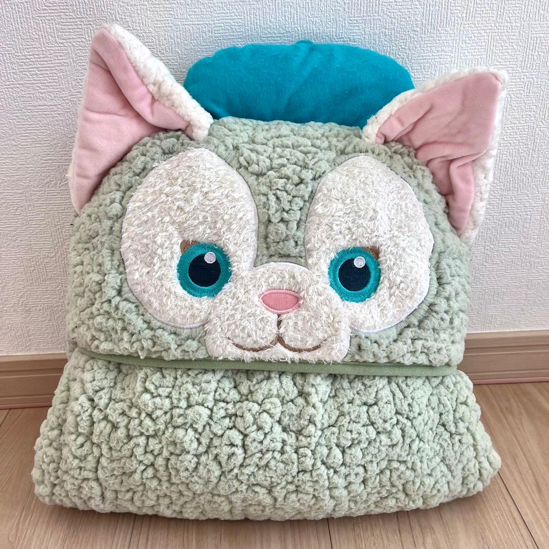 香港ディズニーランド　ジェラトーニ　もこもこフード付きブランケット