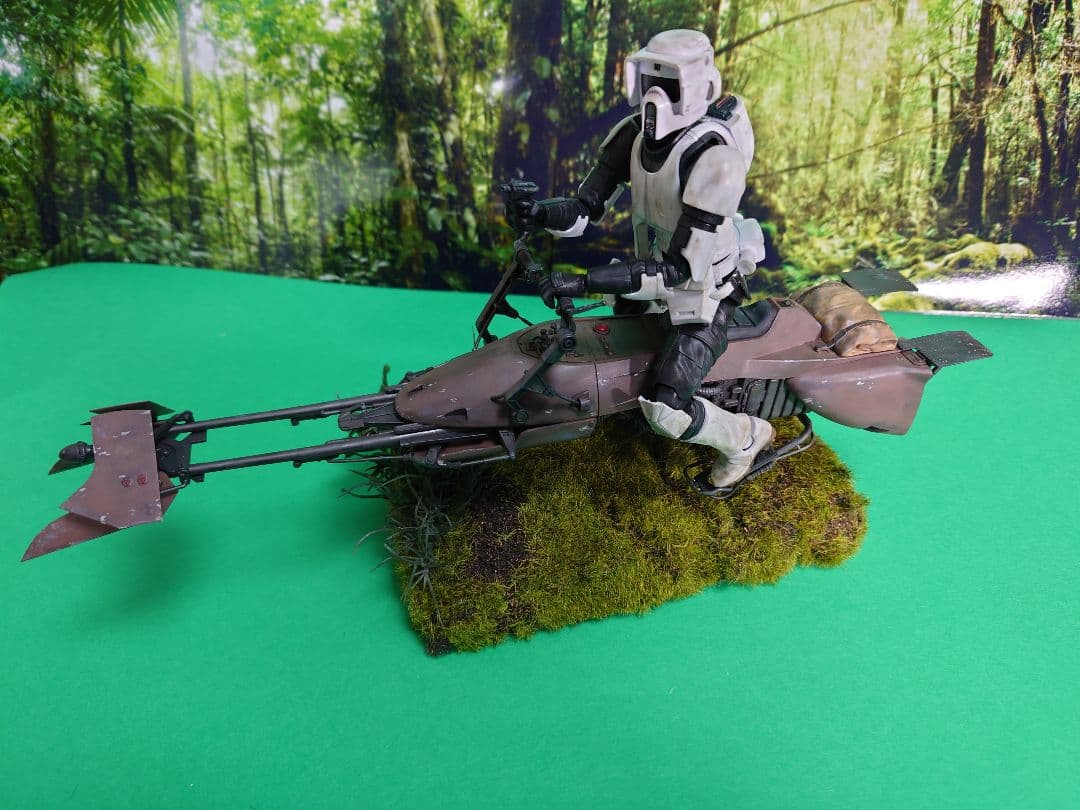 スターウォーズ　スカウト・トルーパー&スピーダーバイク　完成品