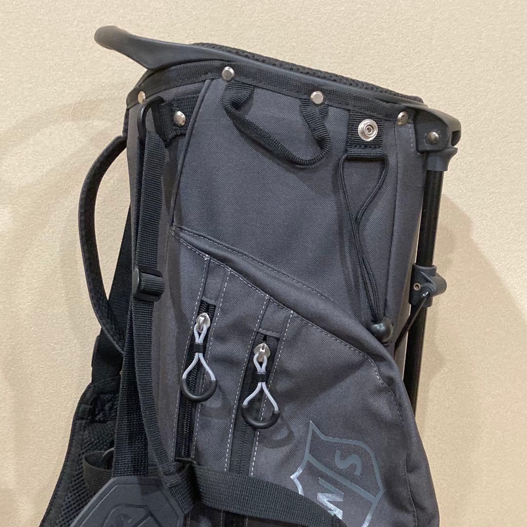 Wilson ゴルフキャディバッグ グレー　スタンド　キャディーバッグ　軽量