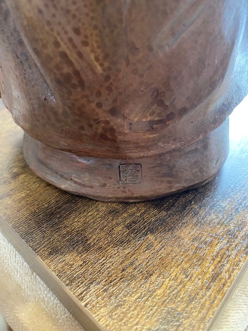 在名　秀石　彫刻　銅　時代物