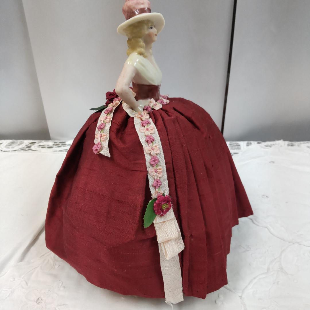 ハーフドール　ピンクッション　ボルドー