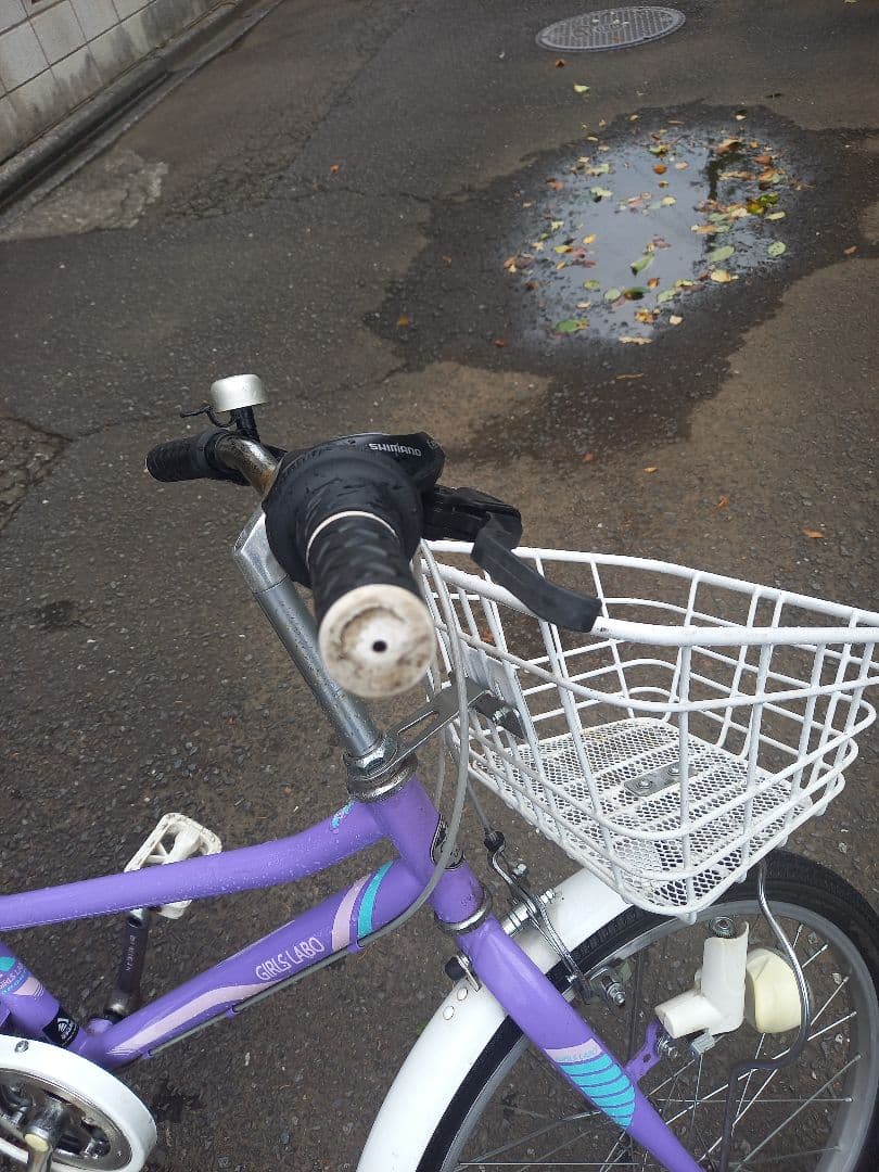 GIRLS LABO 子供用自転車 紫色 22インチ 手渡し引き取り限定