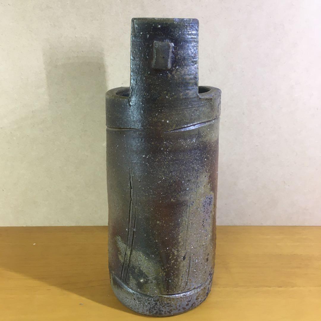 備前焼 手桶花入  伊勢崎満