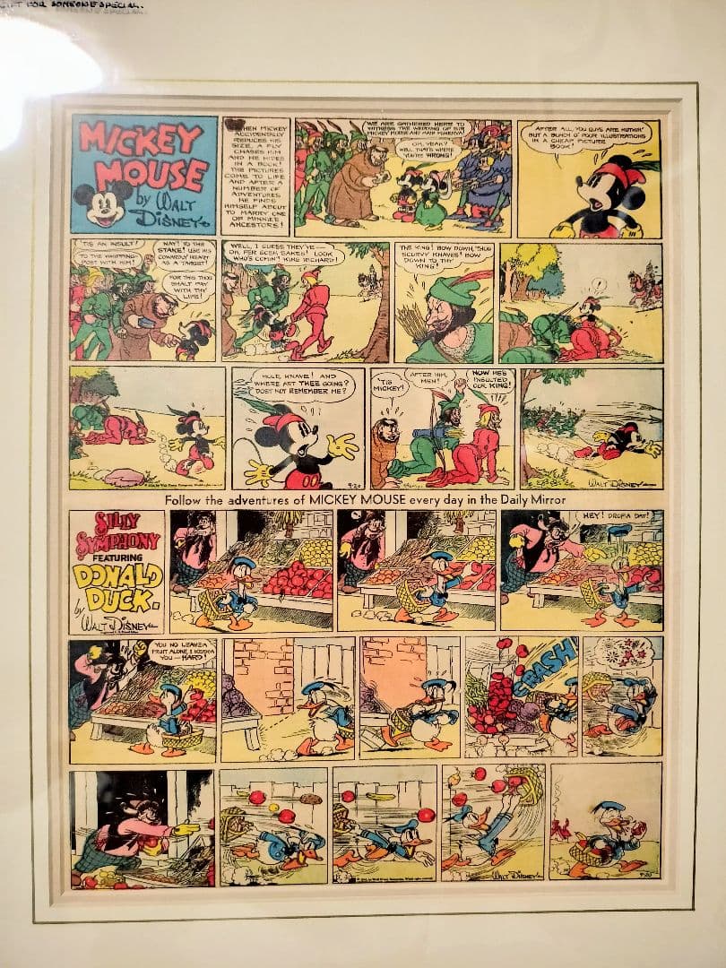 ★激レア★ミッキー&ドナルド　アートパネル　コミックシート