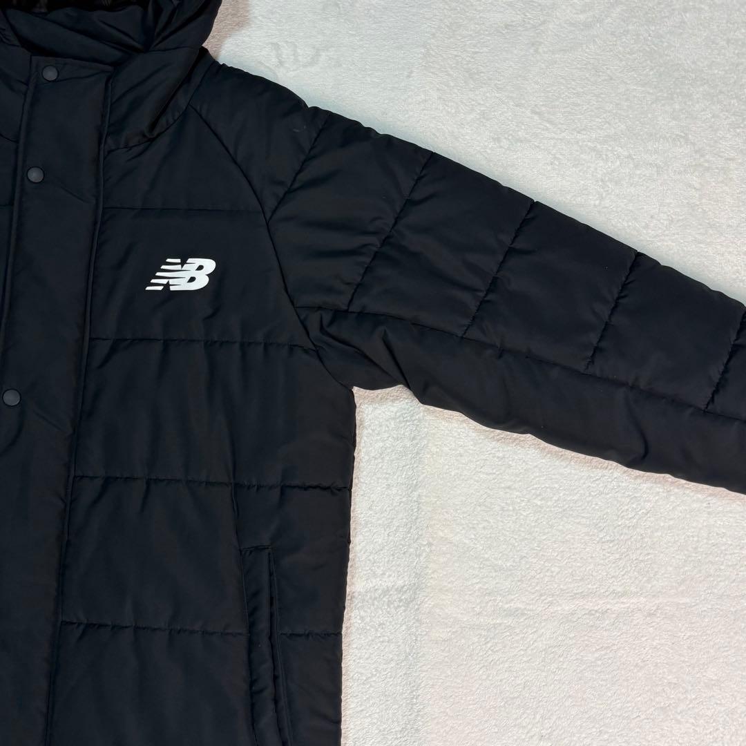 NEW BALANCE ベンチコート ブラック メンズ M ロゴ入り 軽量 秋冬