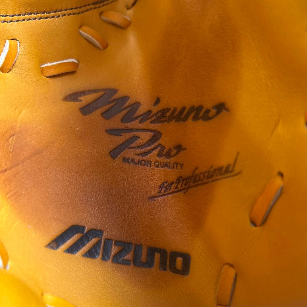 Mizuno Pro 硬式グローブ イエロー 楽天イーグルス山崎武志選手グラブ