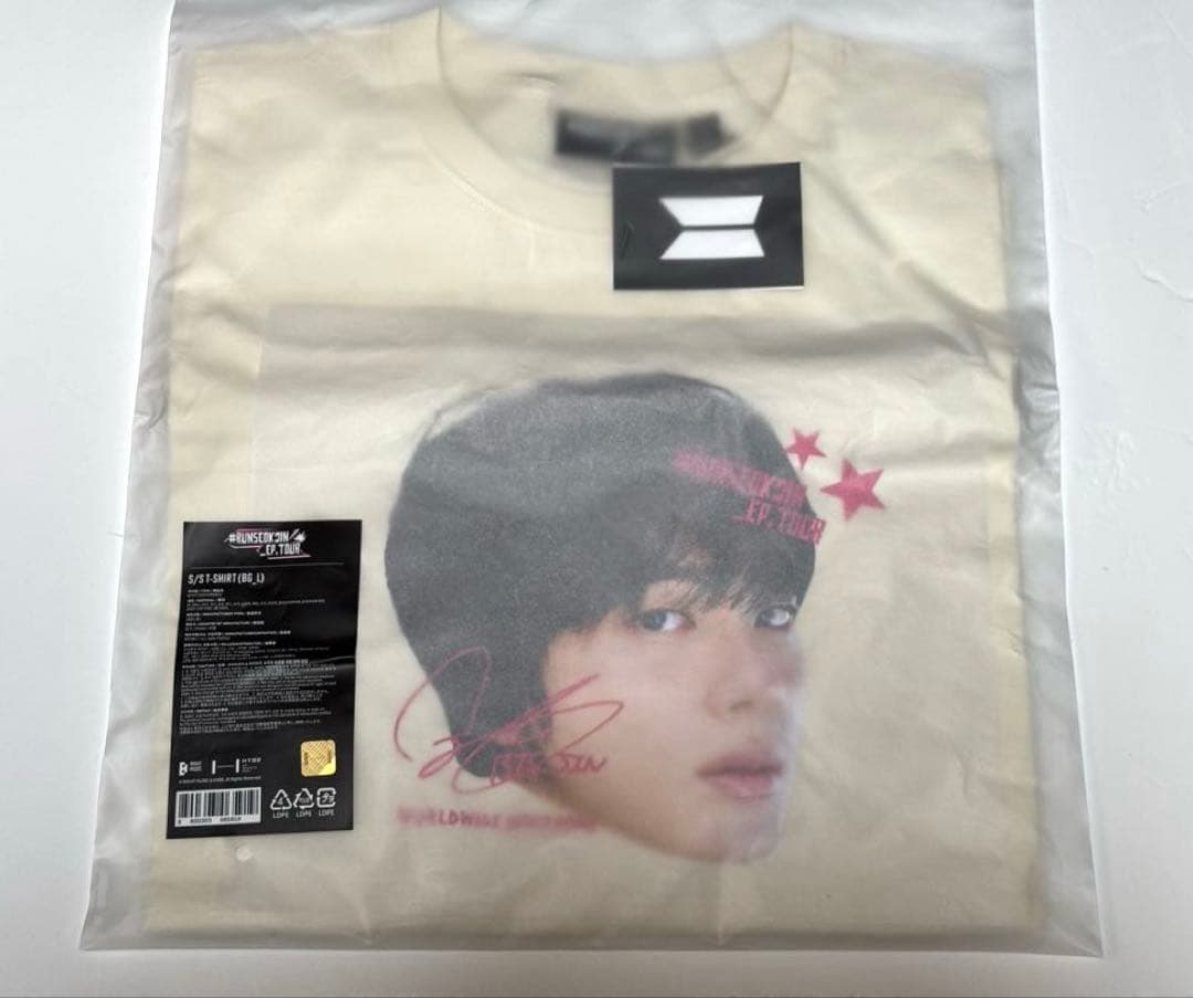 Lサイズ　韓国コヤン限定 ジン RUNSEOKJIN フェイスＴシャツ　 顔Ｔ