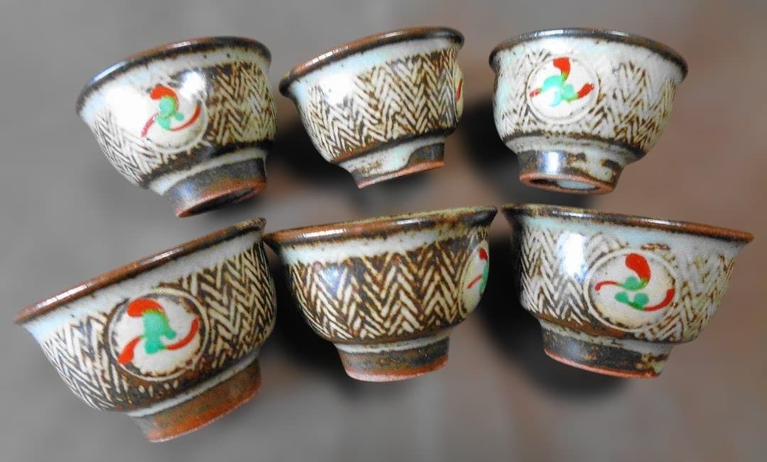 益子焼　島岡達三　酒器セット　8品