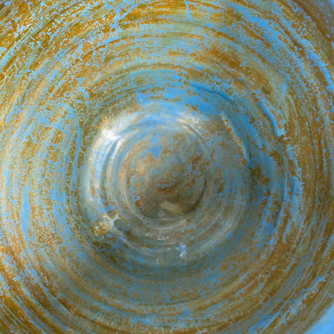 専用　中国美術唐草彫均窯　大花瓶　共箱　高さ30㎝　東Y7-0404☆2Fタサオ