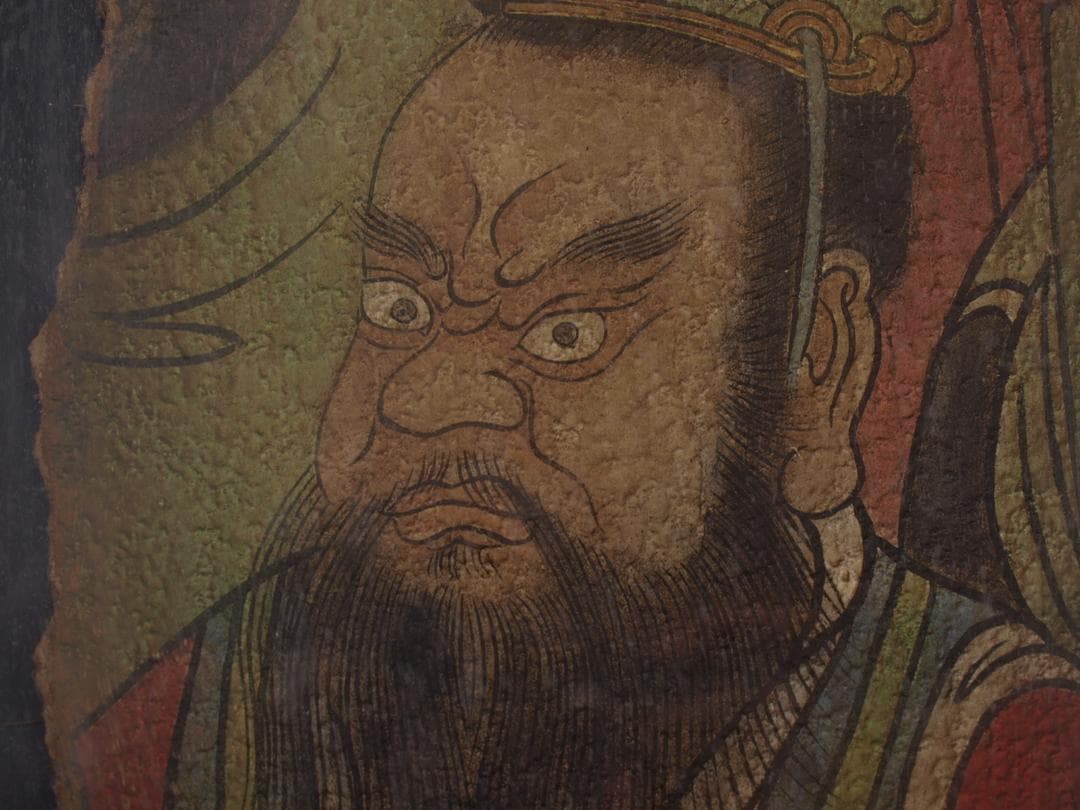 骨董市　掘り出し品中国時代　敦煌莫高窟壁画 人物像 AK1780B10-5