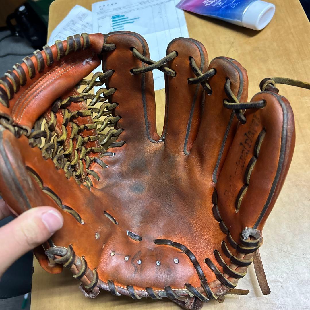 スラッガー硬式野球グローブ 右手用 オレンジ