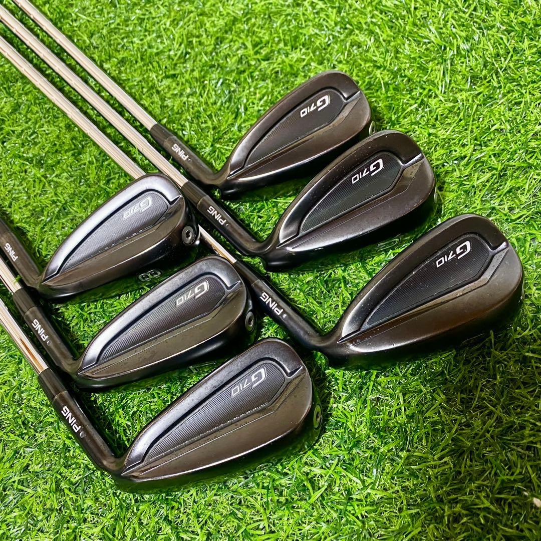 PING ピン G710 アイアンセット 6本 黒ドット S 右 クラブ メンズ