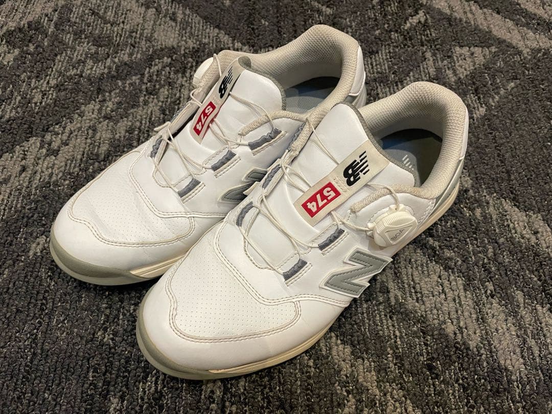 ニューバランス　ゴルフシューズ　574 ホワイト