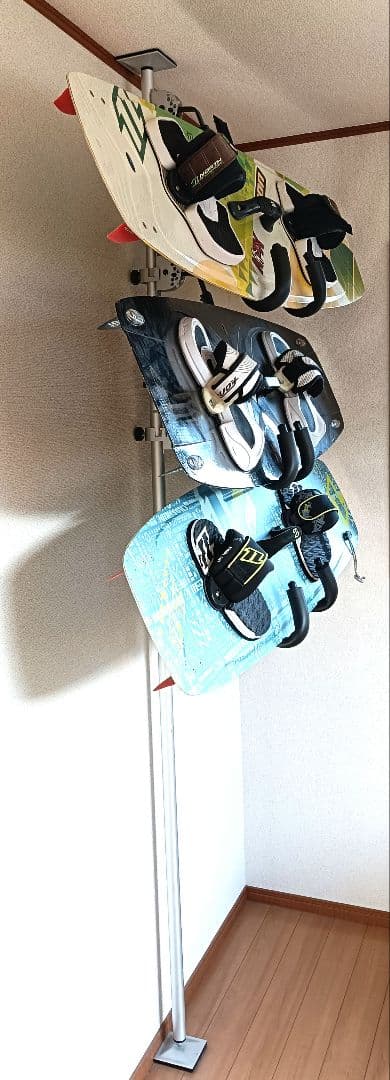 サーフボードラック 突っ張り式 3フック