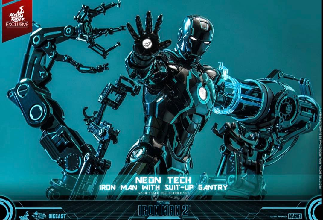 【DIECAST】アイアンマン・マーク4限定ネオンテック版パワードスーツ装着機付