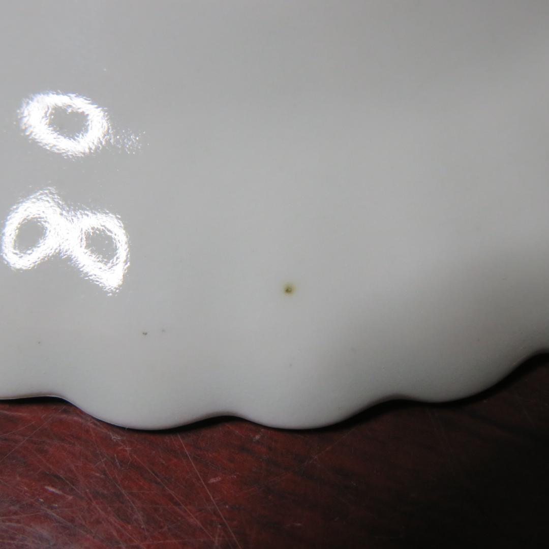 白磁 染付 菊型 皿 4枚 花文様 古伊万里