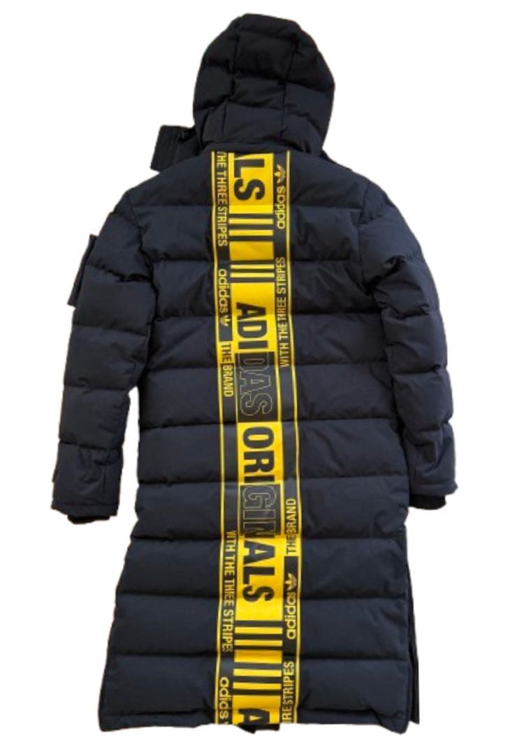 adidas ロング丈ダウンコート ブラック