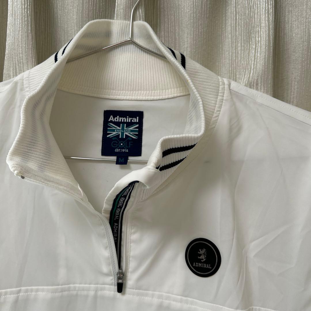 アドミラルゴルフ ツインスニードジャック メンズゴルフウェア　白　Mサイズ