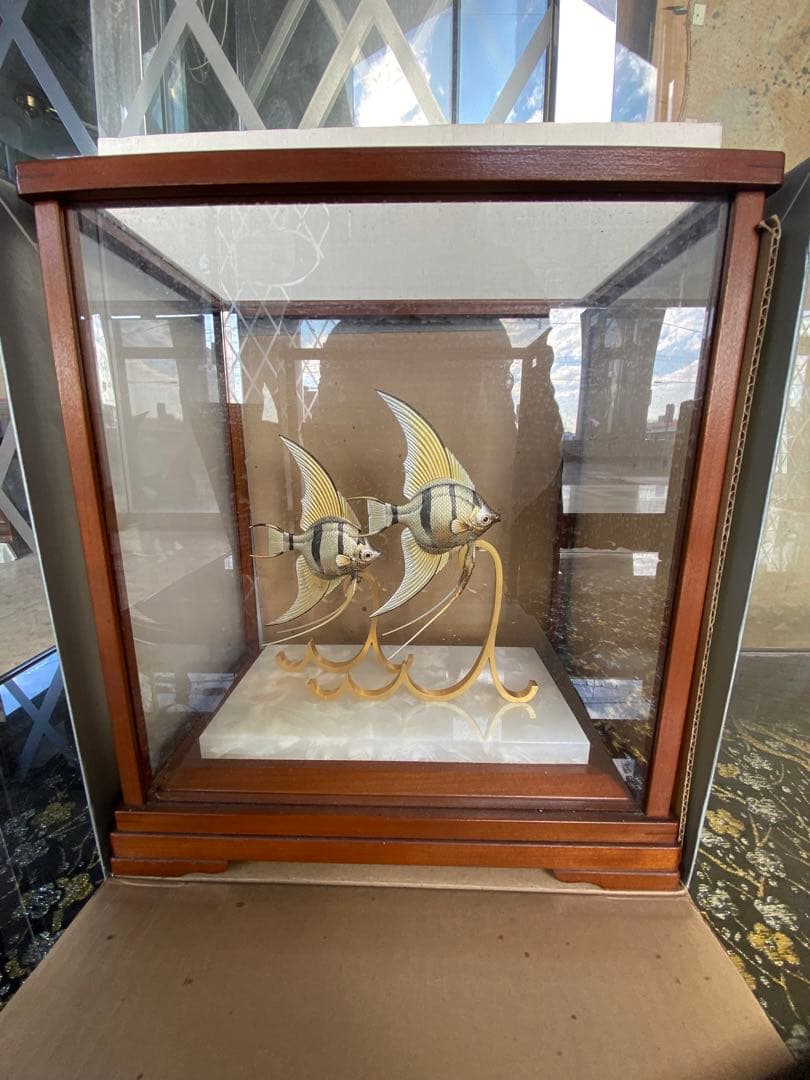 TAKEHIKO武比古　日本伝統工芸銀製エンゼルフィッシュ2号2匹44万の品